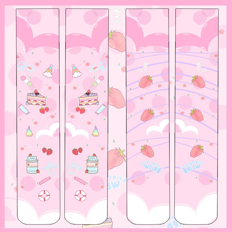 Lolita Cute Overknee Long Boot White Velvet Socks