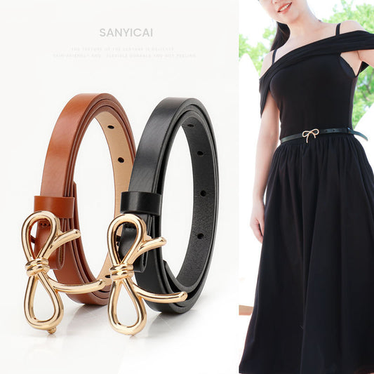 Fashion All-match Bow Decorative Band Belt