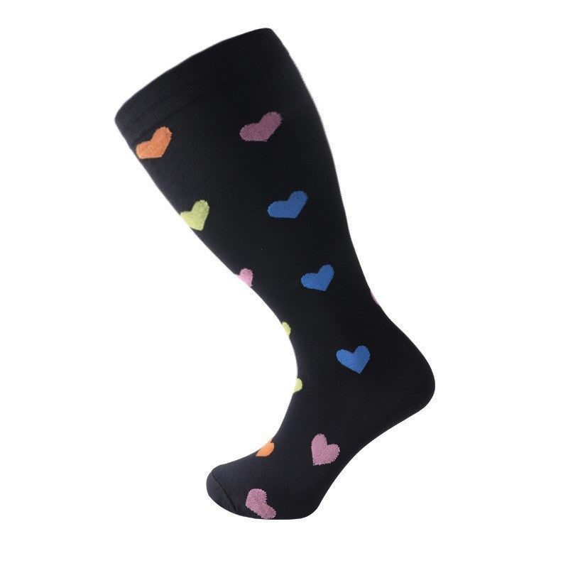 Male And Female Personality Printed Compression Socks
