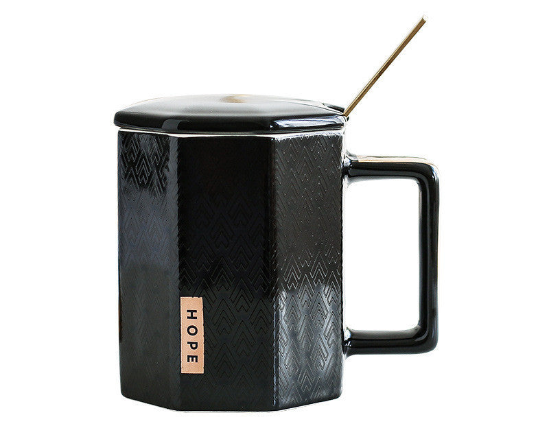 Ceramic Cup With Lid Spoon