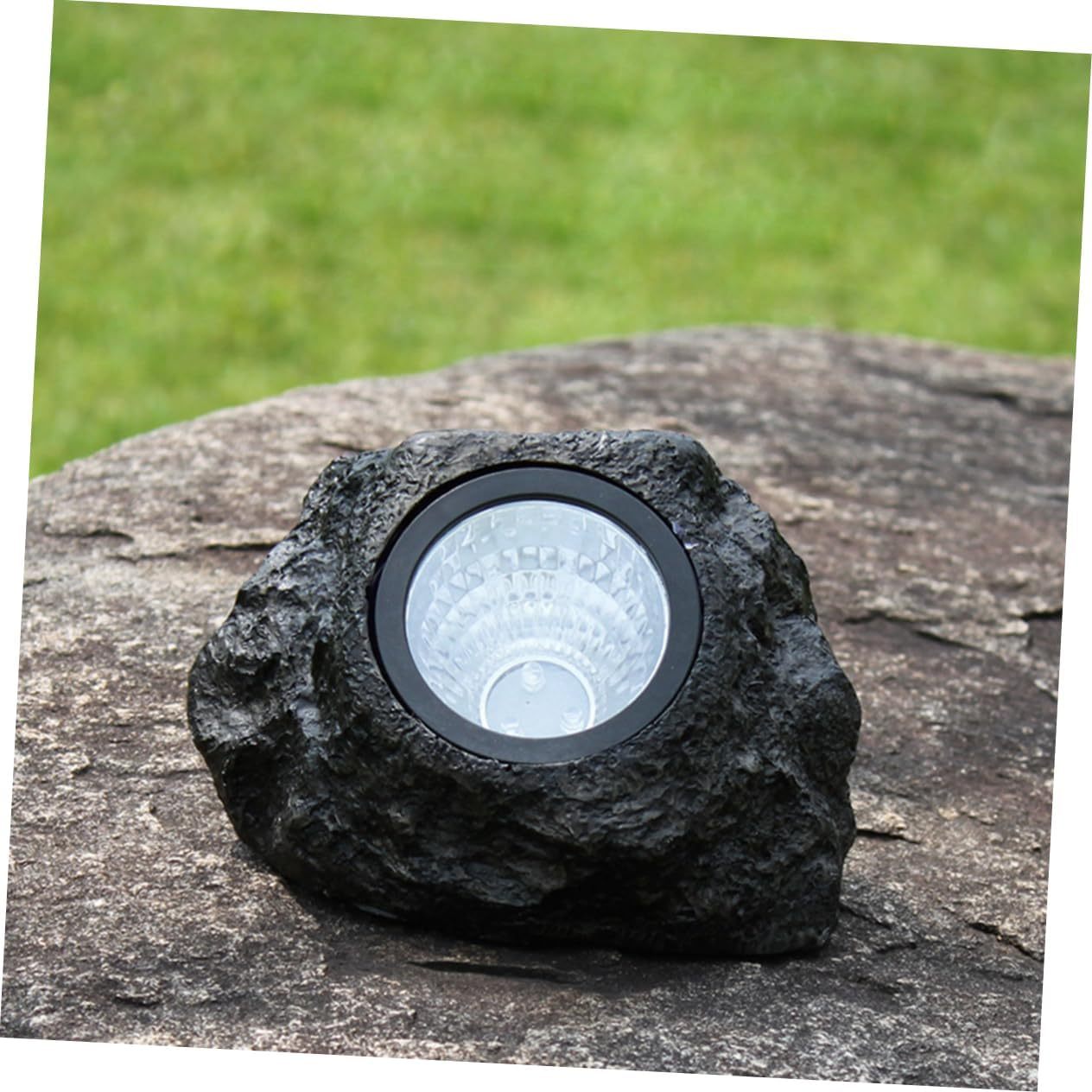 NUOBESTY Outdoor Solar Landscape Lights 2pcs Waterproof Simulation Stone Garden Lamp Simple To Install Decorative Light For Yard