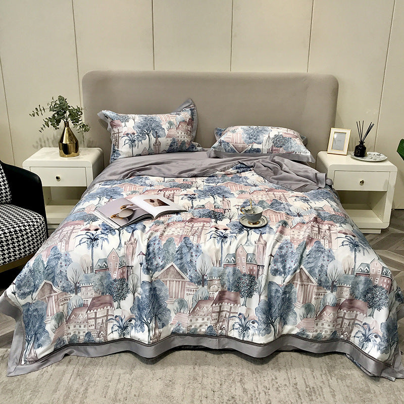 High-end Tencel Summer Cooling Duvet Four-piece Set