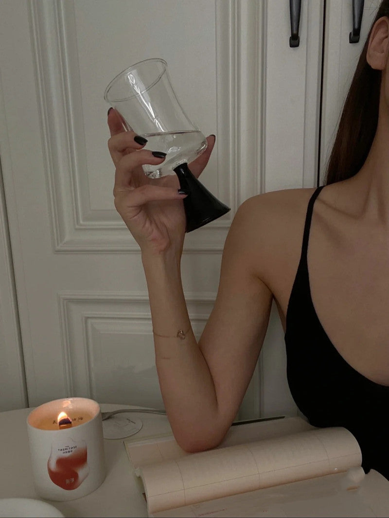 Light Luxury Creative Glass Goblet Juice Cup