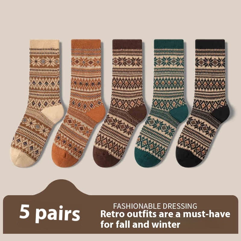Retro Ethnic Style Socks For Women Deodorant