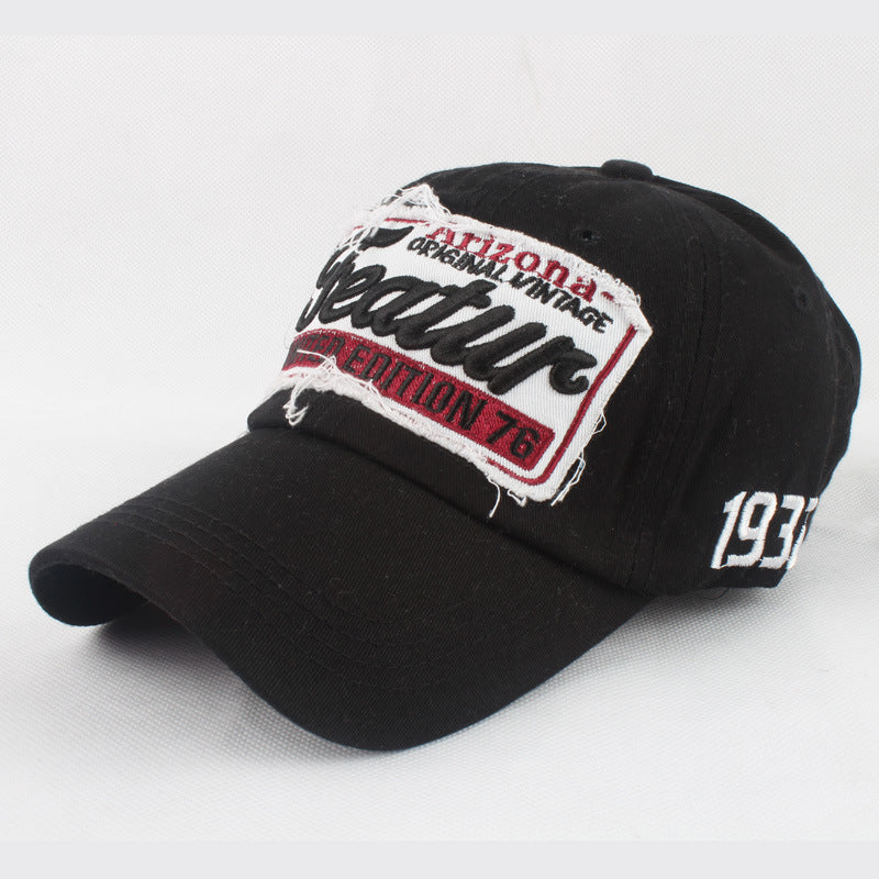 European And American Style Featur Letter Embroidered Peaked Cap Outdoor Casual Hat