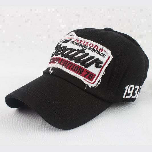 European And American Style Featur Letter Embroidered Peaked Cap Outdoor Casual Hat