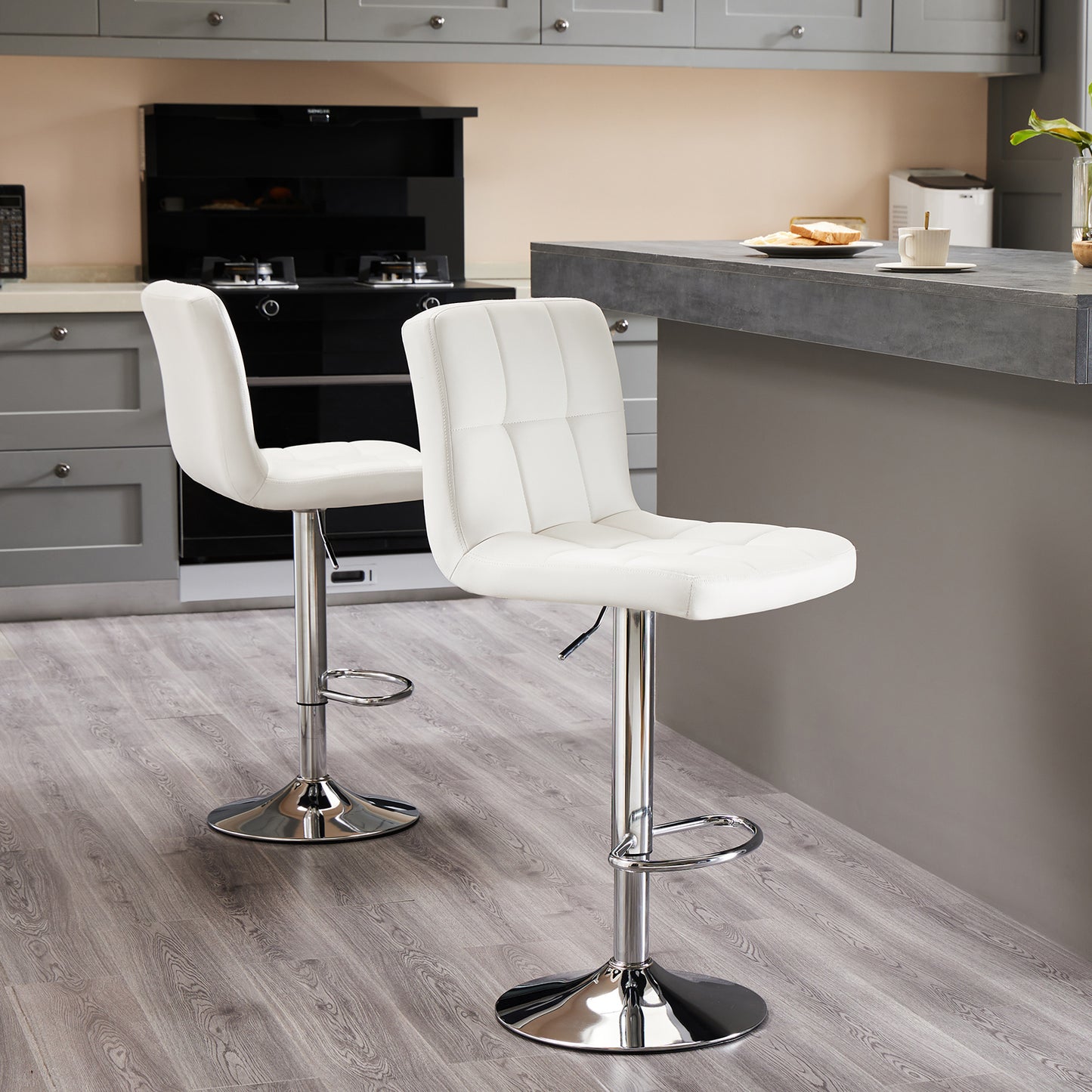 Square Cushion Bar Stool With Backrest
