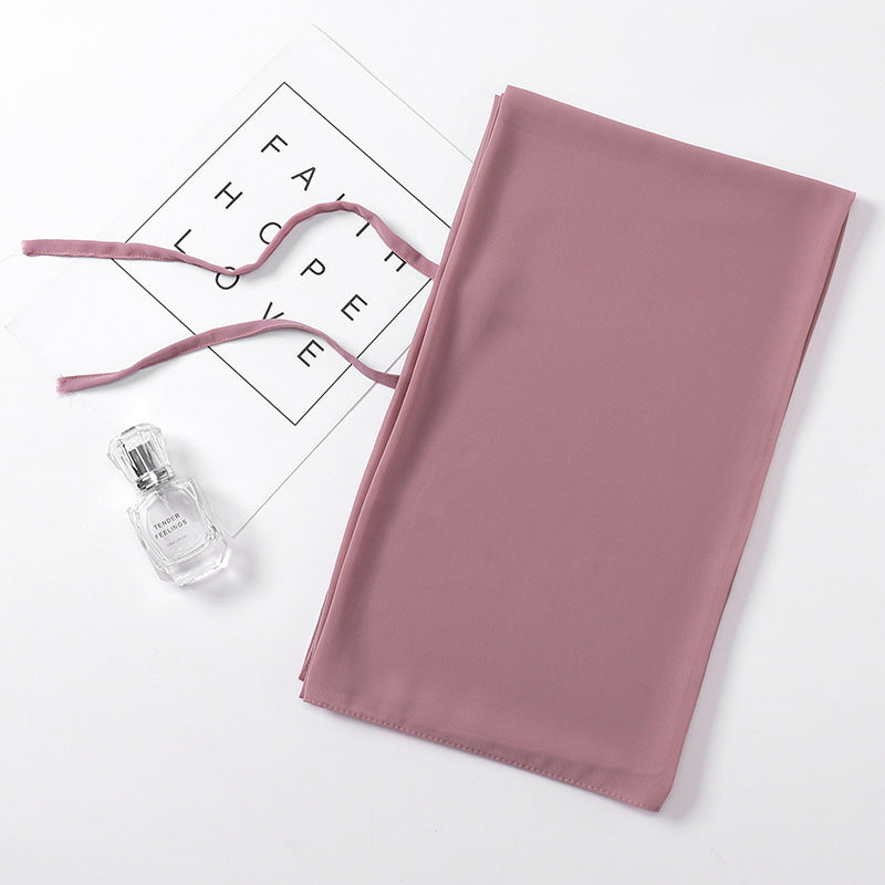 Fashion New Pearl Chiffon Bandage Gauze Scarf