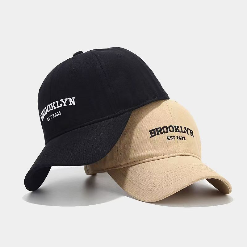 Women's Plus-sized Deepening Hard Top Simple Printed Peaked Cap