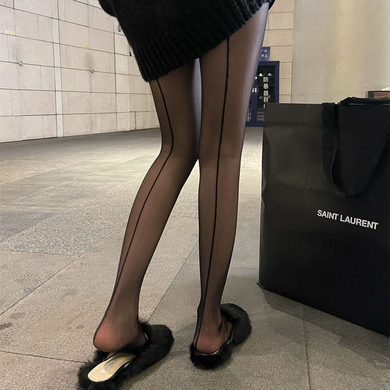Women's Retro Front And Back Wearable Vertical Stockings