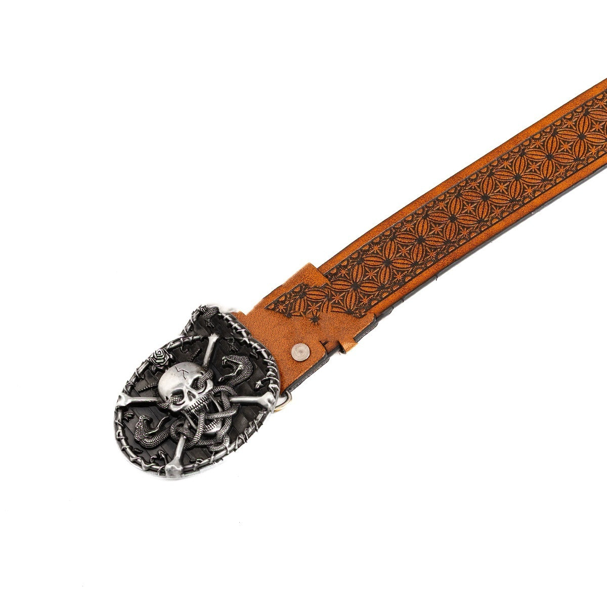 Zinc Alloy Personality Trend Buckle Retro Belt