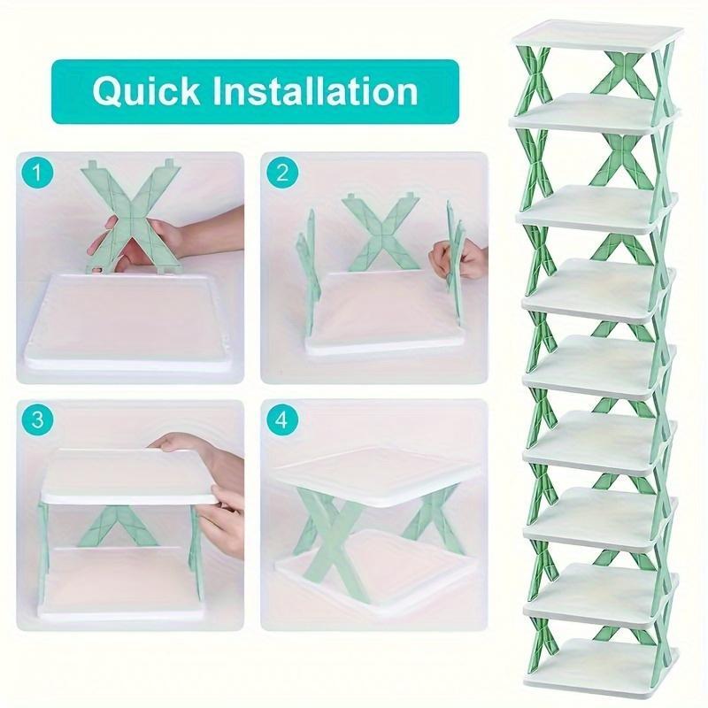 Orange 9-layer Shoe Rack