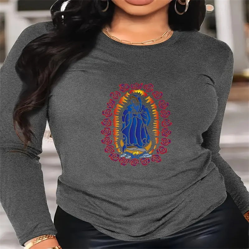 Women's Printed Hoodless Sweatshirt