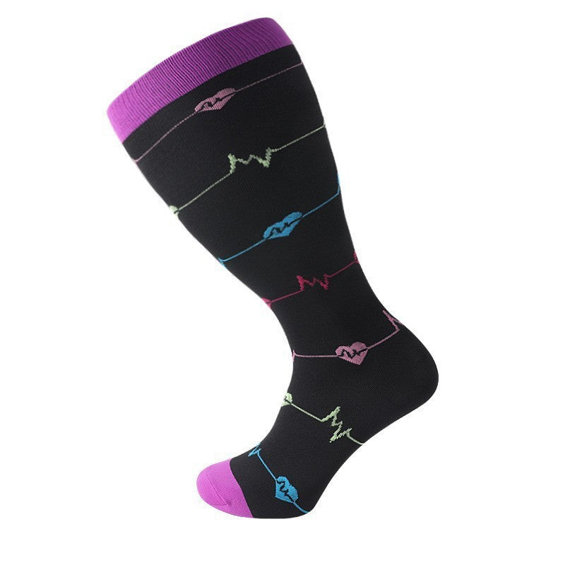 Male And Female Personality Printed Compression Socks