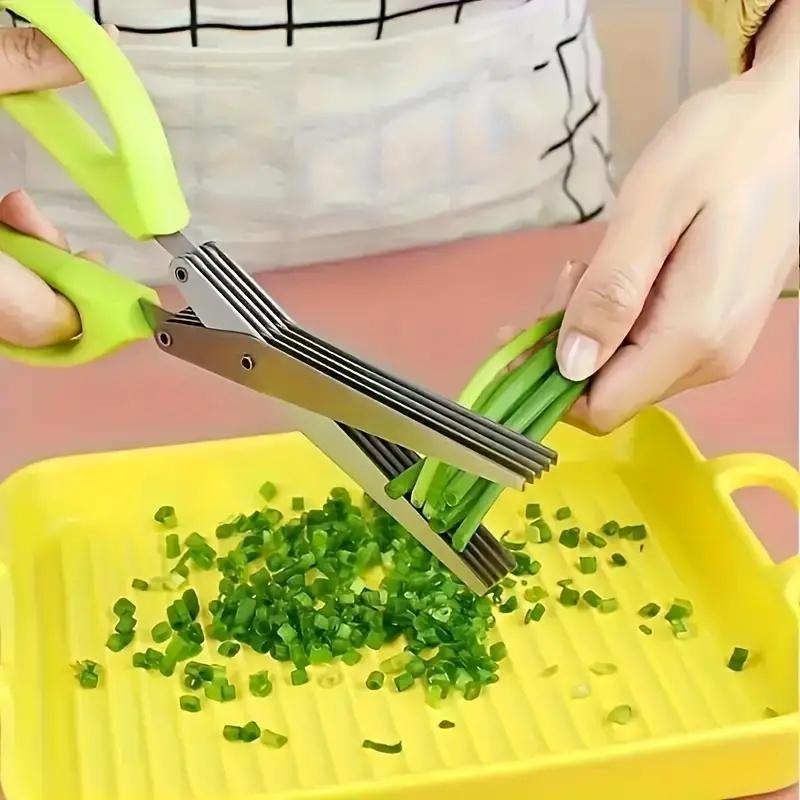 Multifunctional Multi-layer Kitchen Scissors Suitable For Cutting Onions, Vegetables And Spices