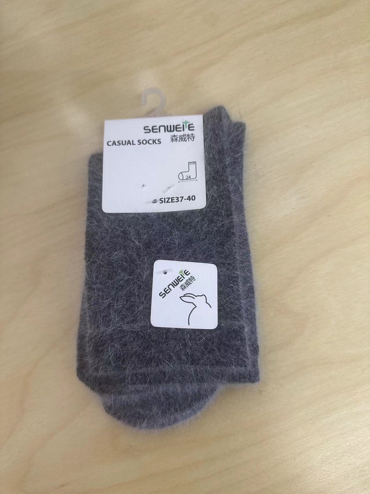 Autumn And Winter Rabbit Fur Socks For Women