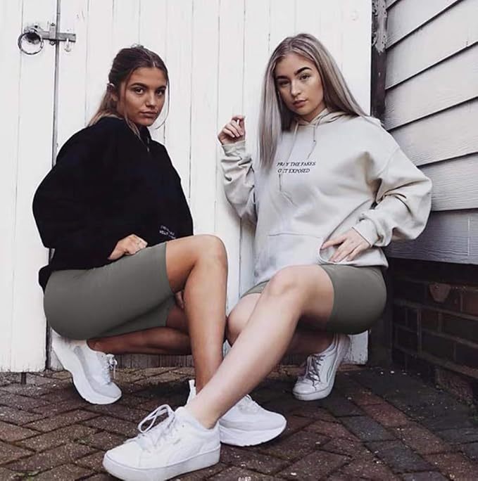 Women's Biker Shorts, 8-inch Summer Shorts, Soft And Elastic, Suitable To Wear Under Dresses, For Training, Running, Cycling And Yoga