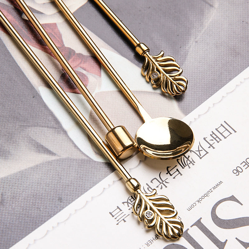 Dessert Stainless Steel Salad Fork Coffee Stirring Bar