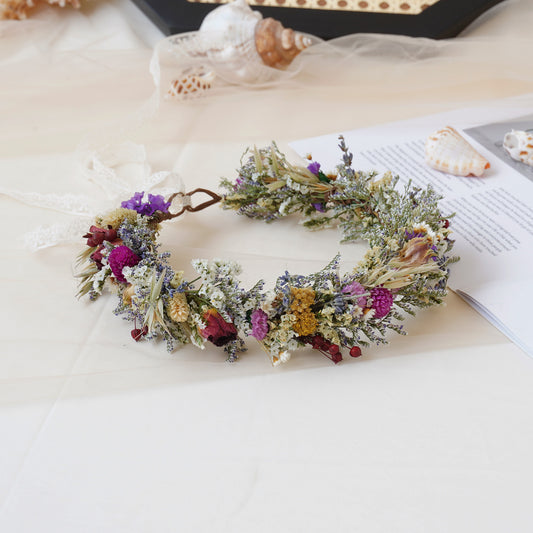 Baby Breath Crown, Dried Crown, Bride Crown, Wedding Crown, Daily Crown, Party Crown, Birthday Crown.