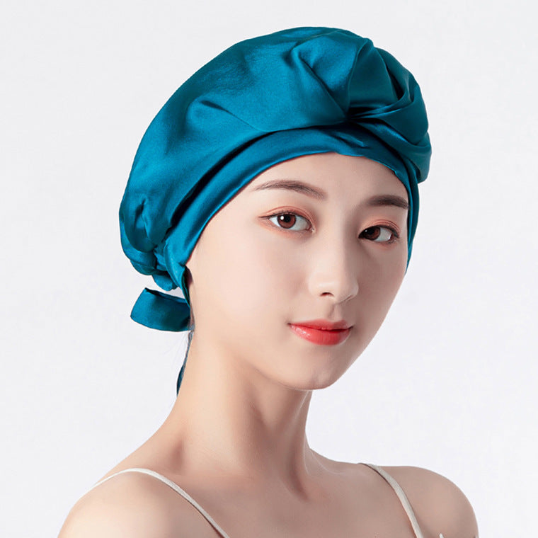 Fashion Home Sleep Lunch Break Hair Care Hat Satin