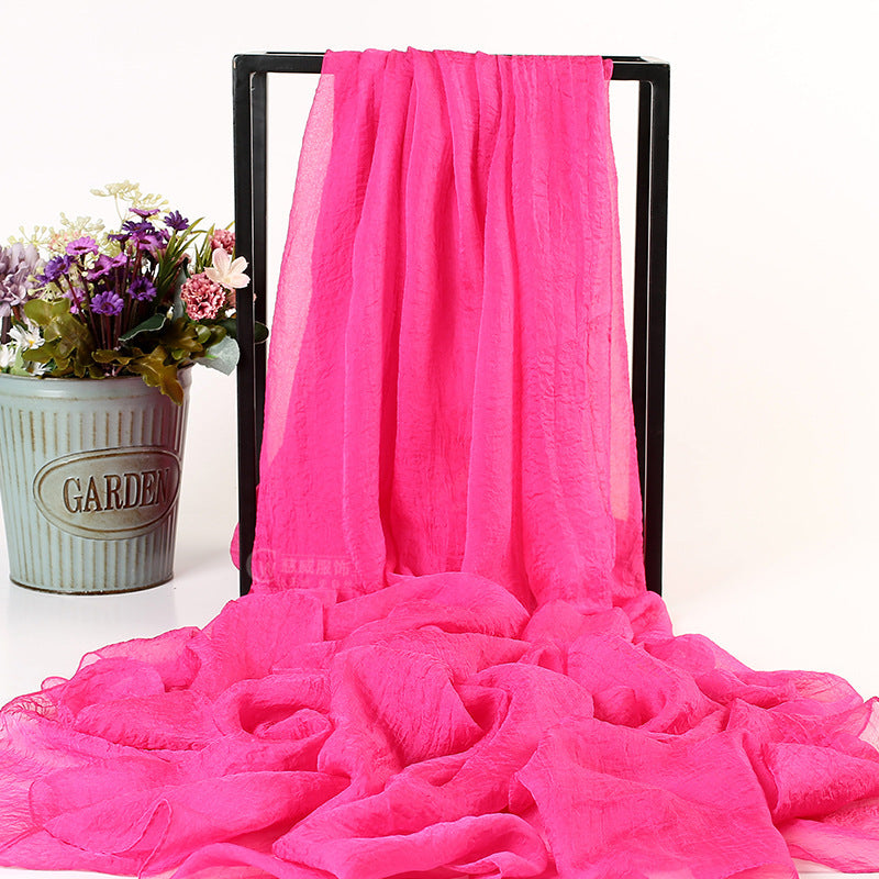 Summer New Simulation Silk Scarf Ladies Sun Protection Shawl