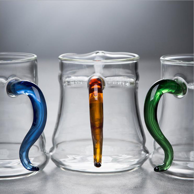 Transparent Glass Crescent Filter Justice Cup