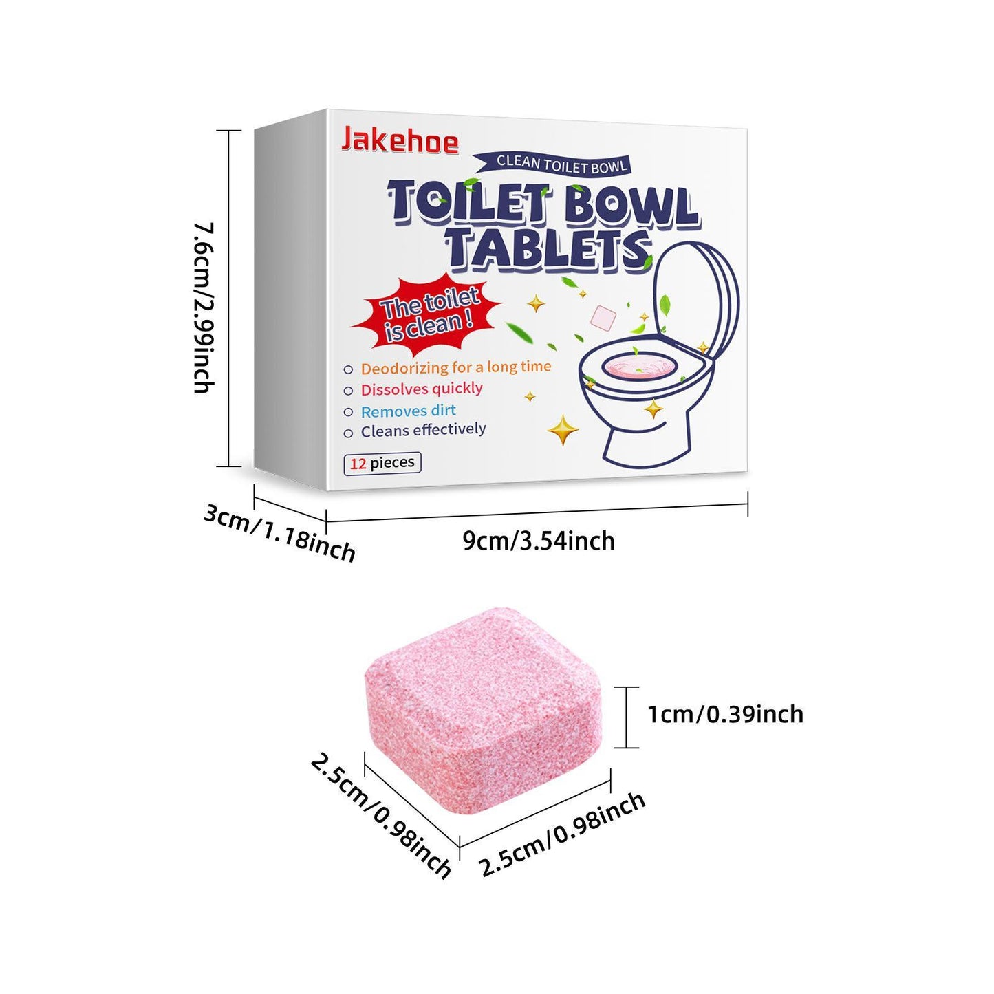 Toilet Cleaning Effervescent Tablets Toilet Cleaner Cleans Odors, Yellow Spots, Dirt, And Urine Stains