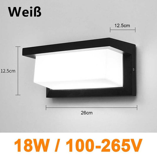 LED Outdoor Light With Motion Detector Wall Light IP65 Anthracite Sensor Lamp 18W