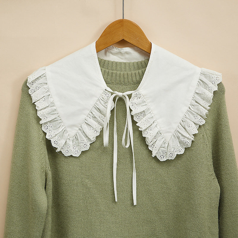 Fashion Cotton Embroidery Fake Collar Vintage Lace