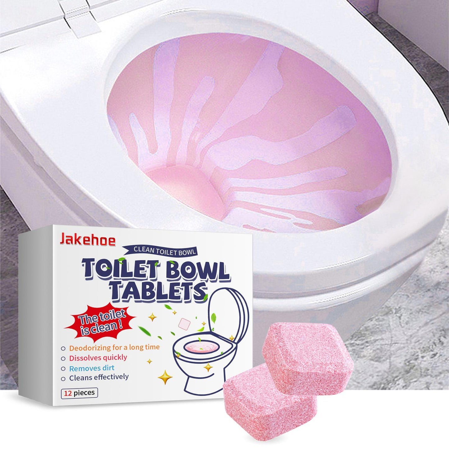 Toilet Cleaning Effervescent Tablets Toilet Cleaner Cleans Odors, Yellow Spots, Dirt, And Urine Stains