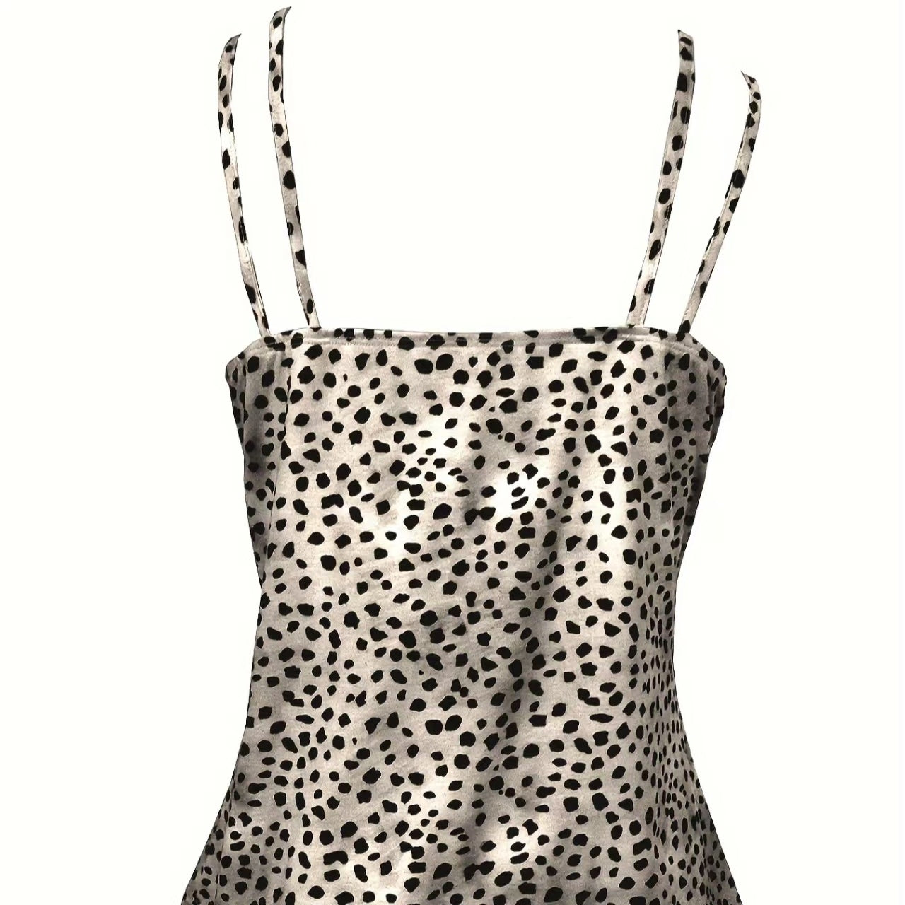 Ladies' Fashionable Casual Solid Color Printed Polka Dot Vest Top