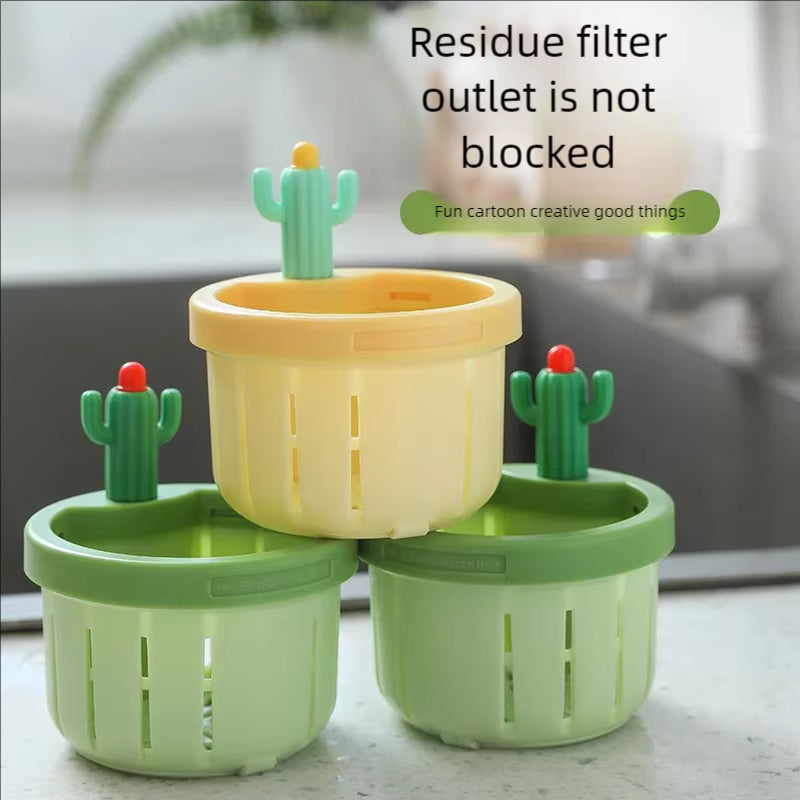 Anti-clogging Cactus Kitchen Sink Drainage Filter Kitchen Sink Kitchen Bath Sink Strainer Drain Filter Basket, Hair Catcher Stopper, Easy Clean Sewer Leftover Food And Garbage Collector Filter Drain