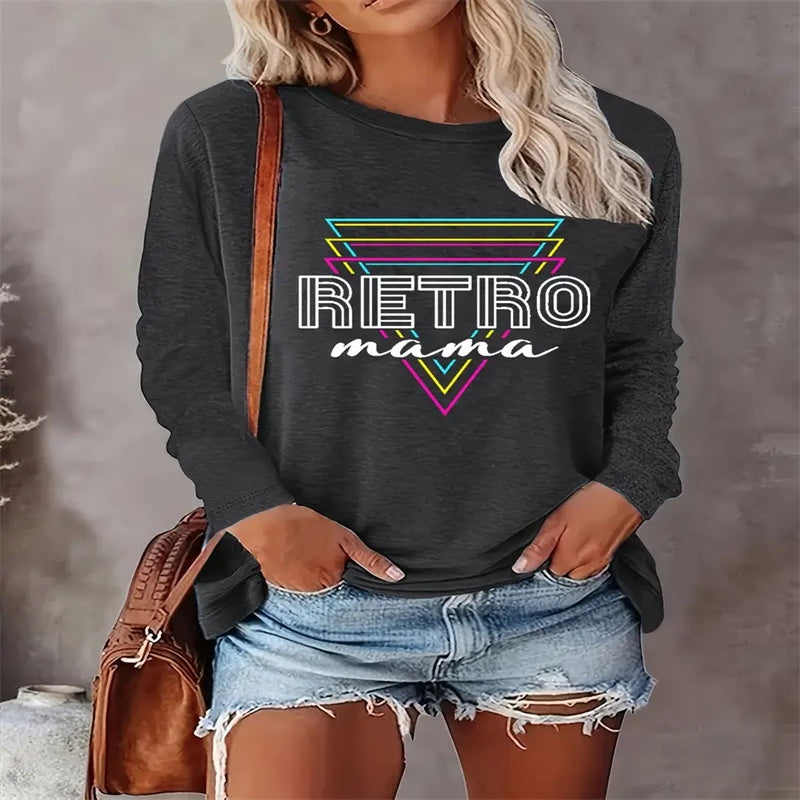 Women's Printed Hoodless Sweatshirt