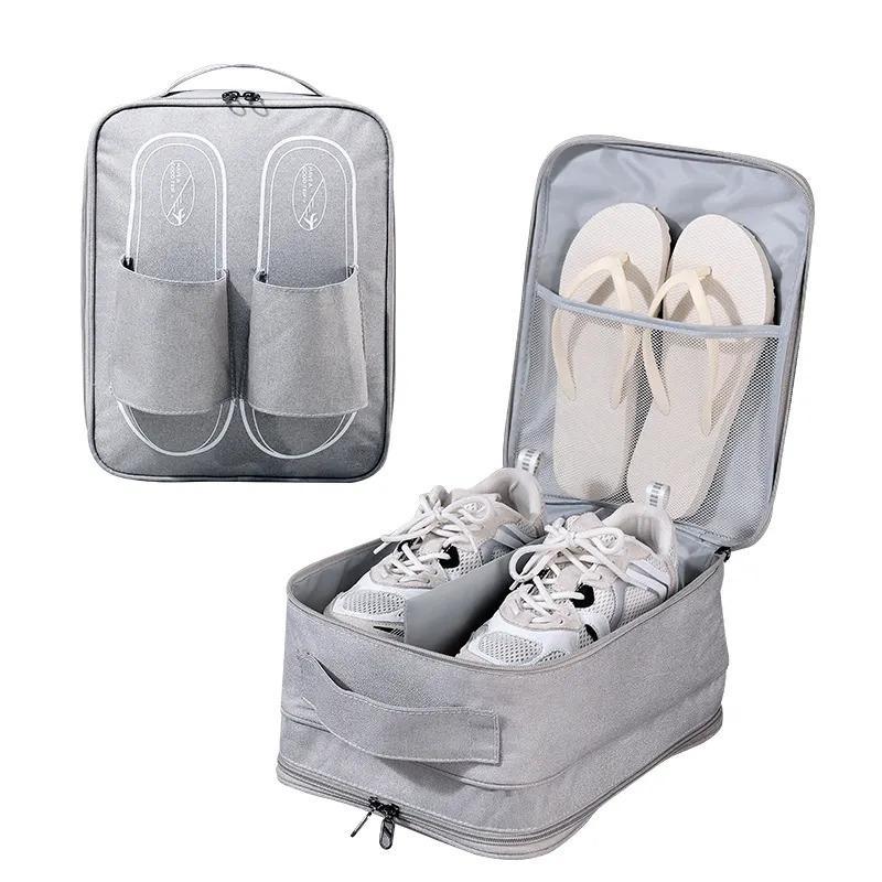 Wholesale Durable Portable Polyester Zipper Travel Shoe Storage Bag For Packaging