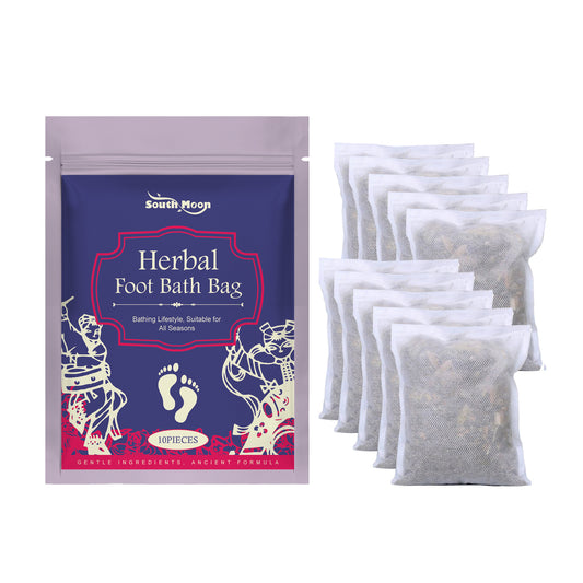 South Moon Herbal Foot Bath Bag Wormwood Extract Foot Soak Pack Gentle Care Foot Bath