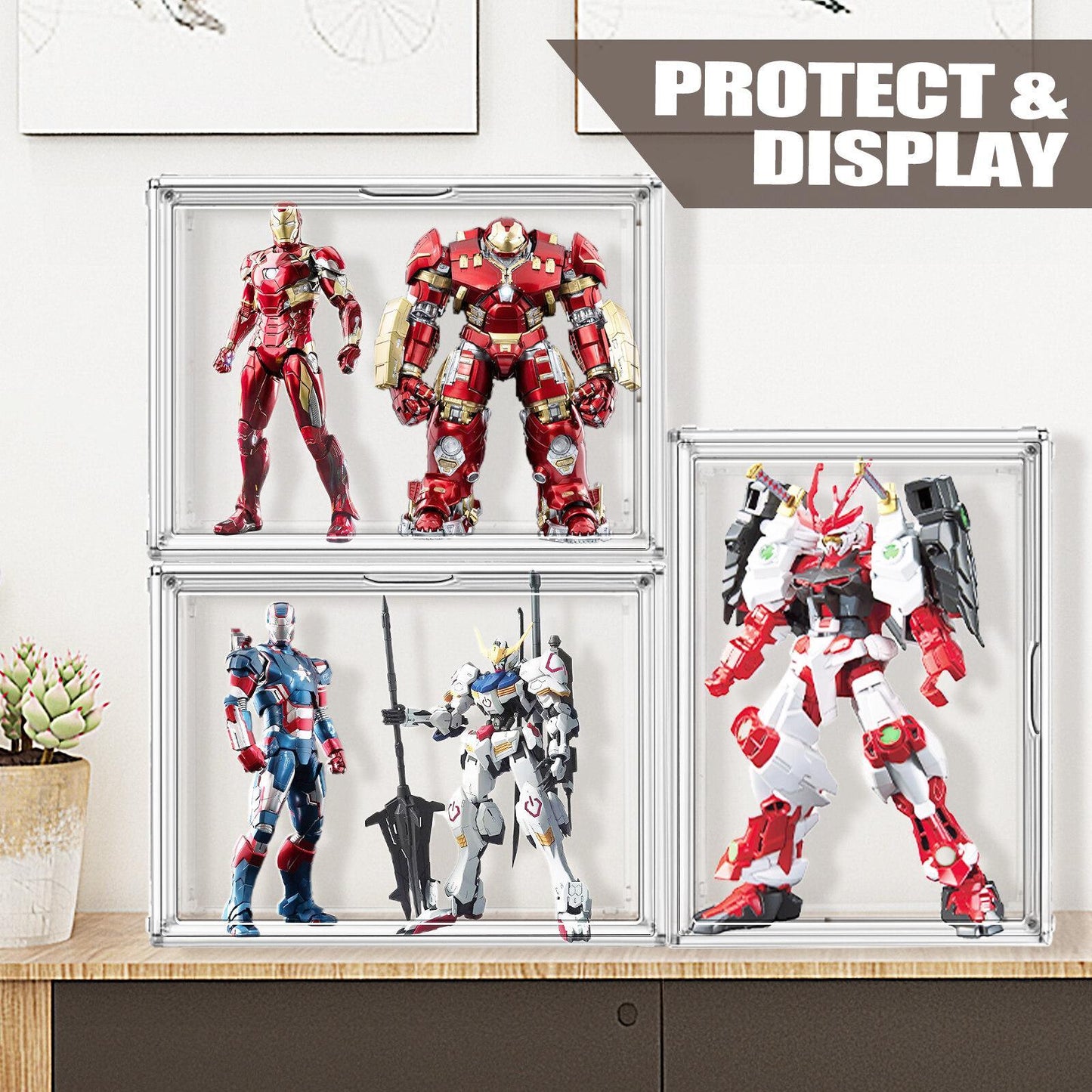 Oversized Transparent Acrylic Display Box Handbag Wardrobe Storage Stackable Shoe Box With Lid