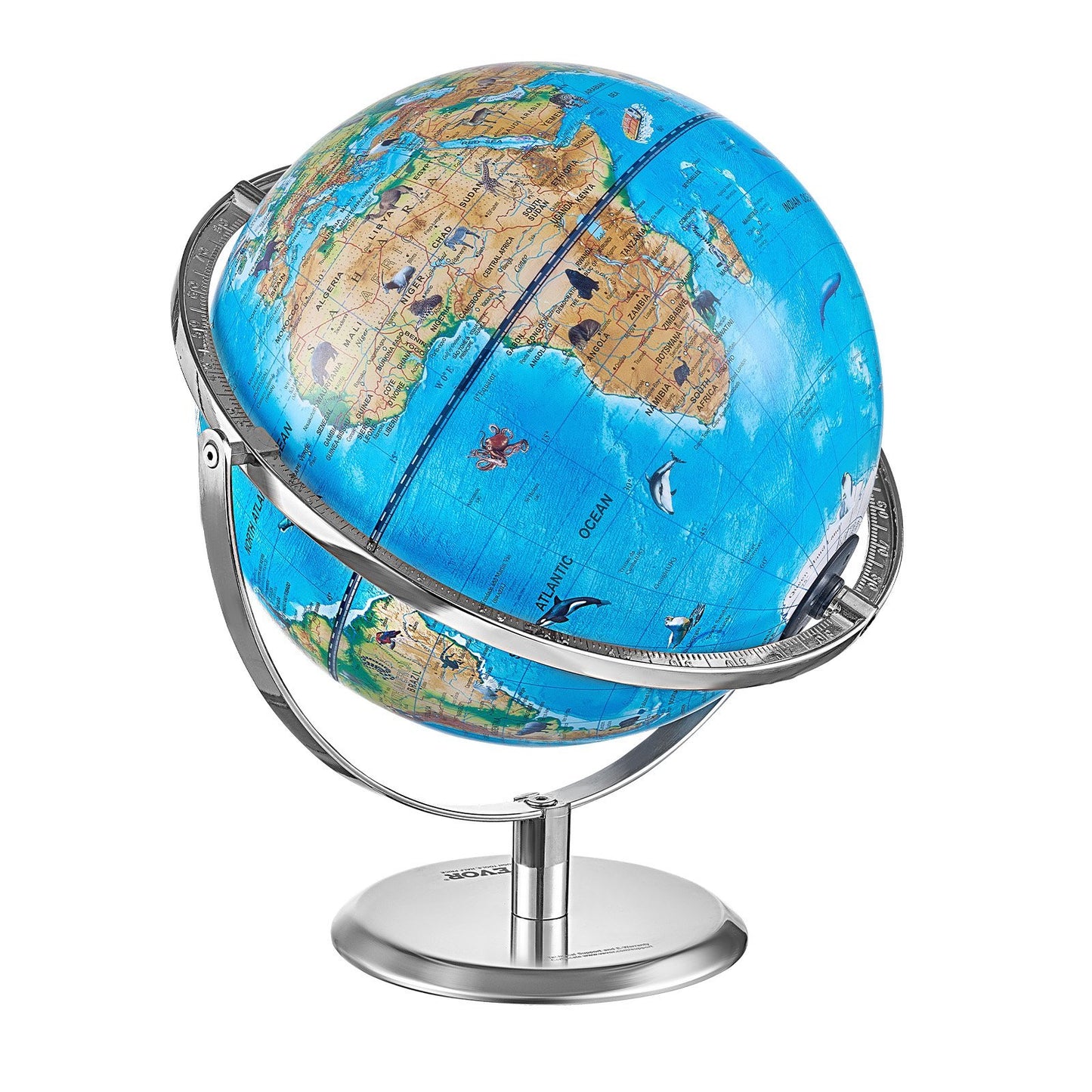 VEVOR Educational Globe For Kids, Interactive AR World Globe With AR Golden Globe APP LED Night Lighting , STEM Toy Gifts For Kids Compatible With Android Or IOS Devices