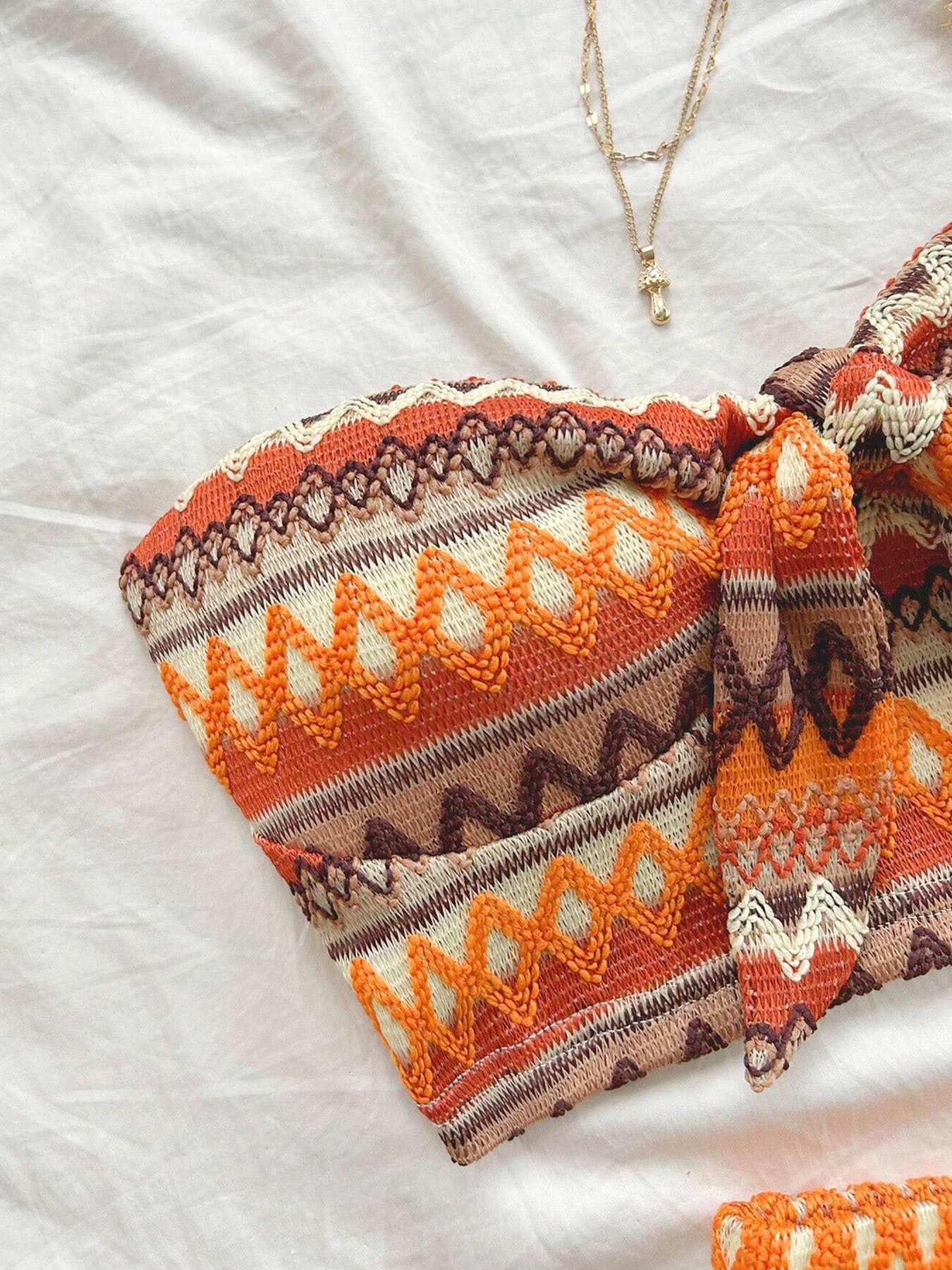 Women's Sexy 2pcs Set  Summer  Colorful Striped Elastic Suitable For Vacation And Daily Travel