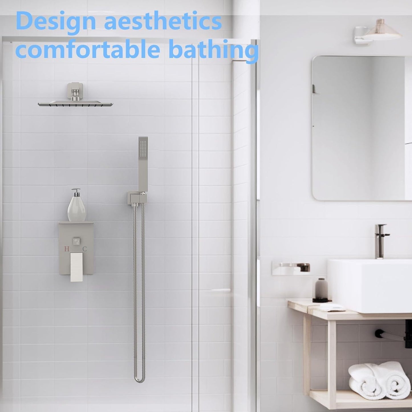 Rainwater Shower System With Storage Rack, Unable To Ship On Weekends