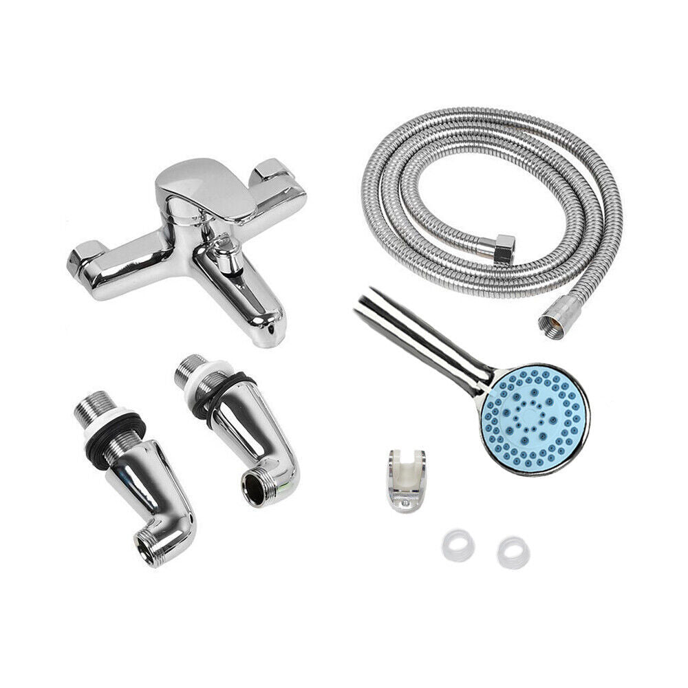 Luxury Bathroom Chrome Sink Bath Filler Tap Shower Mixer Taps With Hand Held Set