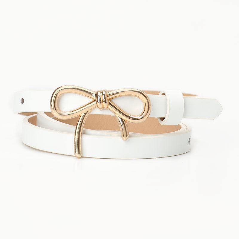 New Sweet Girl Bow Women's Light Luxury Flawless Finish Belt