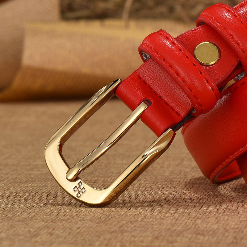 Retro Women's Fashion Double Ring Buckle Waist Seal