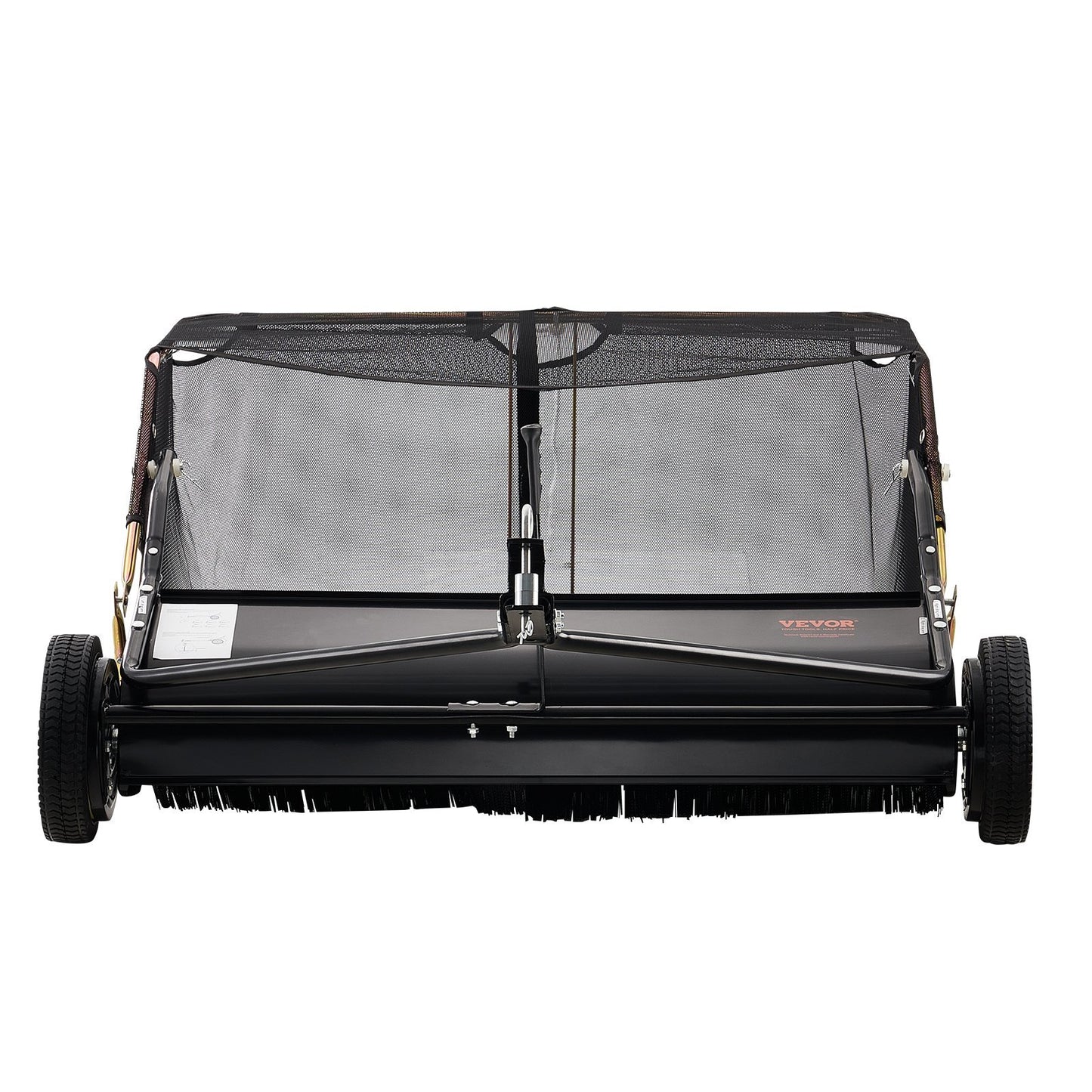 VEVOR Tow-Behind Lawn Sweeper 42-inch Leaf Yard Collector 12 Cu.ft. Adjustable
