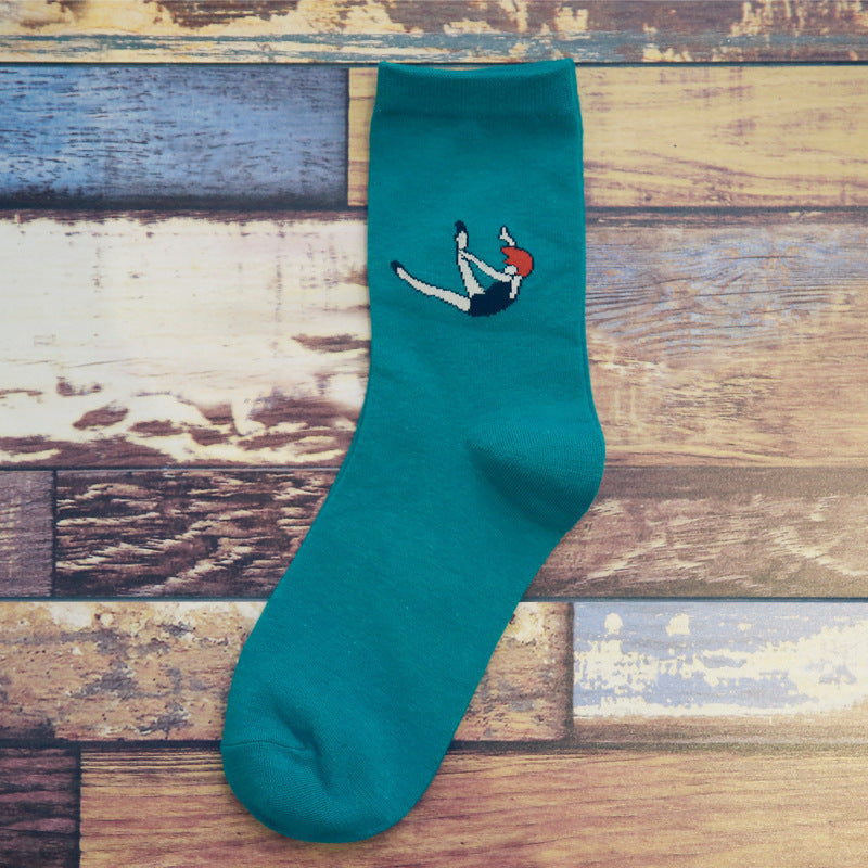 Women's Cartoon Fashion Candy Color Socks