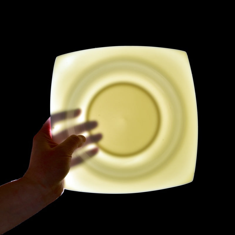 6-piece Set Of White Bone China 9.5-inch Square Soup Plate