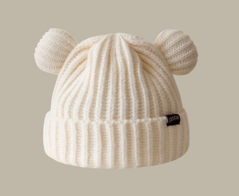 All-match Face Slimming Bucket Hat Warm Knitted Hat Beret