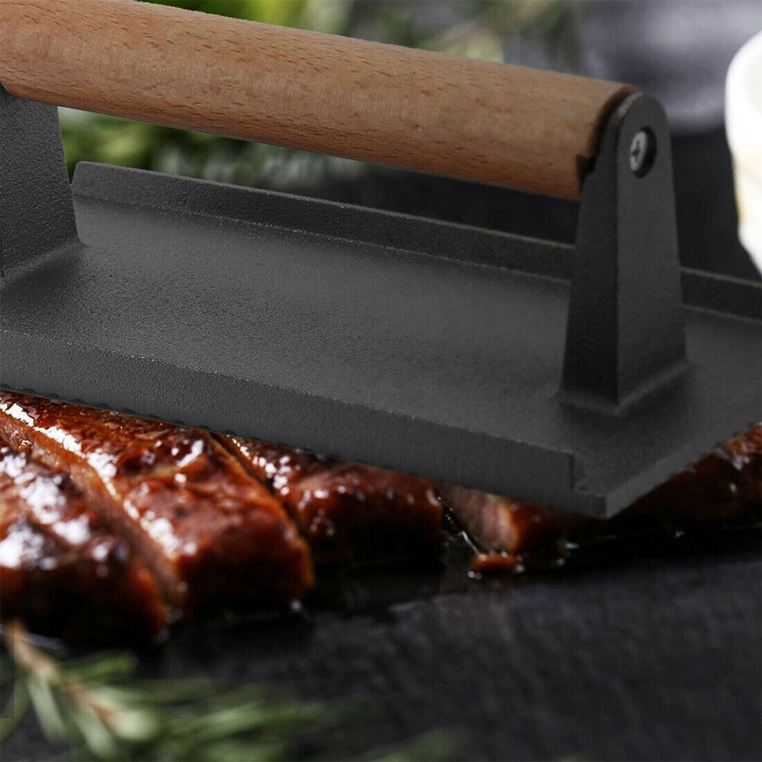 Cast Iron Steak Weight Heavy Duty Burger Press Bacon Press Grill Summer BBQ Gift