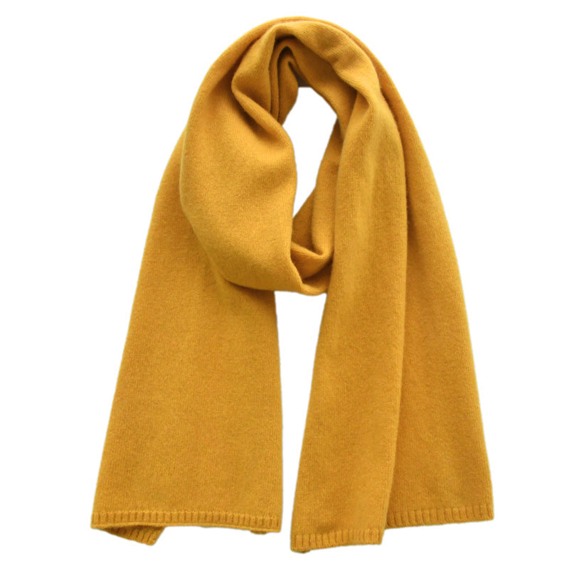 Women's Fashion Versatile Knitted Wool Solid Color Scarf