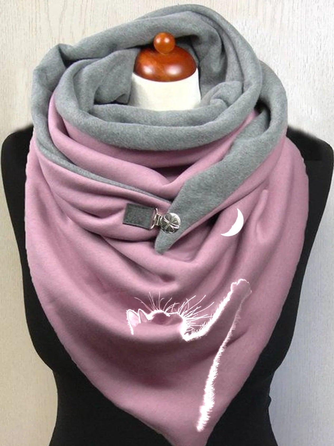 Women's Warm Cashmere Christmas Print Scarf