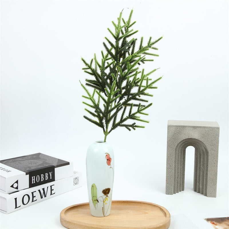 12pc Artificial Norfolk Pine Branches  Pine Needle Branch For Christmas Decor